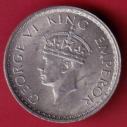 “UNC” BRITISH INDIA 1941 BOMBAY MINT GEORGE VI half RUPEE BEAUTIFUL SILVER COIN :- FC5570 - Image 2