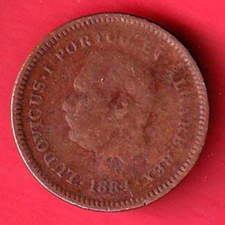 Portuguese ⅛ Tanga - Luíz I 1884 LUDOVICUS OITAVO – FC5588