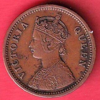 BRITISH INDIA 1862 VICTORIA QUEEN 1/2 PICE COPEPR COIN – FC5605
