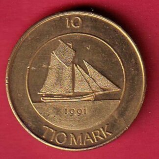 Finland 10 Markkaa Aland 1991 tio deler tio mark-  F7868