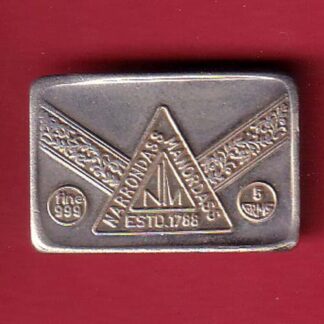 silver bar 5gm narandas manohardas fine silver -  F7702