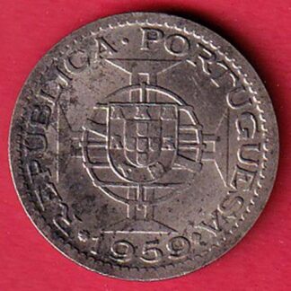 PORTUGUESE INDIA GOA 1 ESCUDO 1959 COIN-FC5516