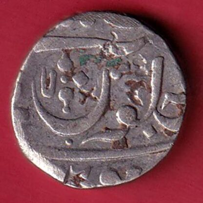 Maratha Conf. Shah Alam II Poona mint One Rupee silver coin:- FC5576 - Image 2