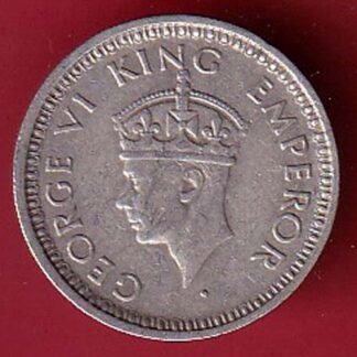 British India 1943 Bombay Mint George Vi 1/4 Rupee– va3321