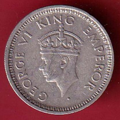 British India 1943 Bombay Mint George Vi 1/4 Rupee– va3321