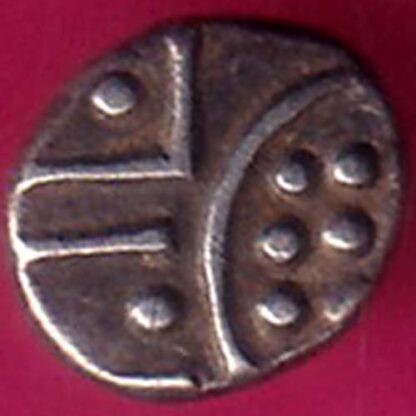 TRAVANCORE STATE RAJARAM VERMA IV SILVER CHUKRAM COIN-  F7885 - Image 2