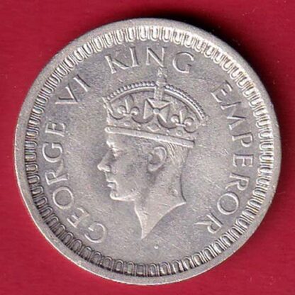 BRITISH INDIA 1942 BOMBAY MINT GEORGE VI ONE RUPEE BEAUTIFUL SILVER COIN– FC5754