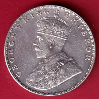 British India 1912 Bombay Mint George V king Emperor One Rupee SILVER COIN – FC5756