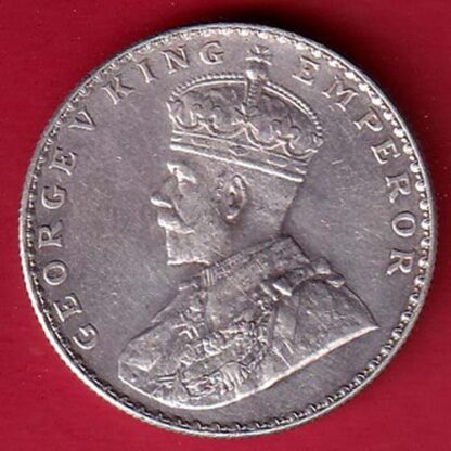 British India 1912 Bombay Mint George V king Emperor One Rupee SILVER COIN – FC5756
