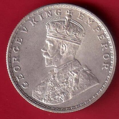 British India 1919 Bombay Mint George v One Rupee Silver coin -  F7877 - Image 2
