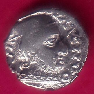 ANCIENT INDIA KSHATRAP DYNASTY KINGS PORTRAIT RARE SILVER Beautiful Coin-  F7892