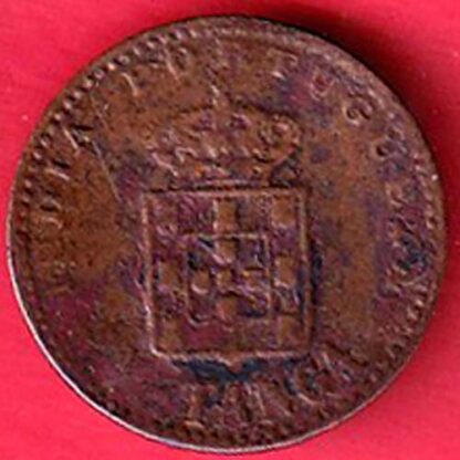 Portuguese 1⁄12 Tanga - Charles I copper coin – FC5644 - Image 2