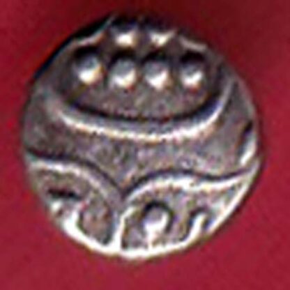 TRAVANCORE STATE RAJARAM VERMA IV SILVER CHUKRAM COIN– FC5654 - Image 2