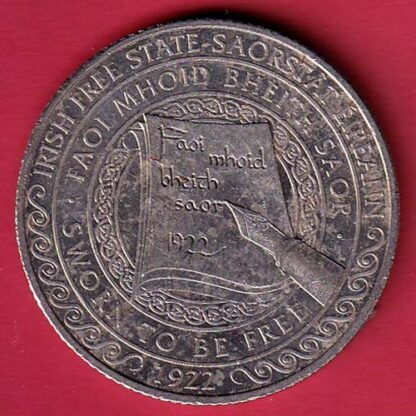 1922 Padraig Pearse Voice of the Easter Rising Irish Free State Silver Medal -  F7941 - Image 2
