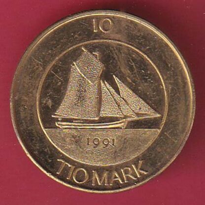 Finland 10 Markkaa Aland 1991 tio deler tio mark– FC5633 - Image 2