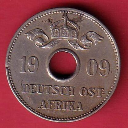 German East Africa 10 Heller - Wilhelm II 1909 – FC5636 - Image 2