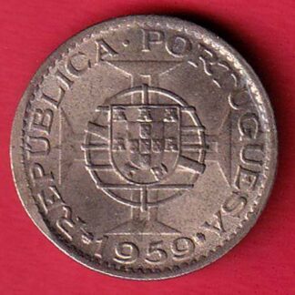 PORTUGUESE INDIA GOA 1 ESCUDO 1959 COIN– FC5714