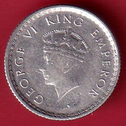 British India 1939 George vi King Emperor 1/4 Rupee silver coin – FC5740 - Image 2