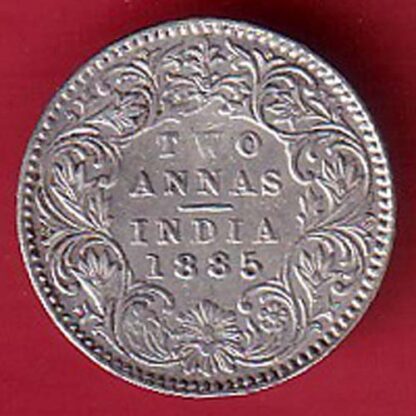 brithish india victoria empress1885  two annas coin – FC5793 - Image 2