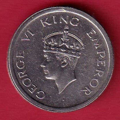 george vi king emperor 1947 one rupee coin – FC5816 - Image 2