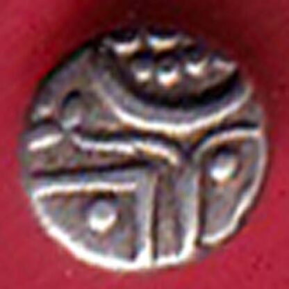 TRAVANCORE STATE RAJARAM VERMA IV SILVER CHUKRAM COIN– FC5832 - Image 2