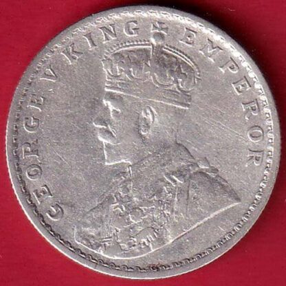 BRITISH INDIA 1914 GEORGE V ONE  rupee SILVER COIN– FC5833 - Image 2