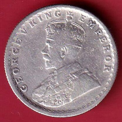 BRITISH INDIA 1913 GEORGE V HALF RUPEE BEAUTIFUL SILVER COIN– FC5866 - Image 2