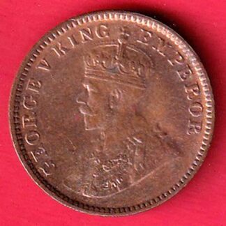 BRITISH INDIA 1954 GEORGE V ONE QUARTER ANNA COIN– F8107