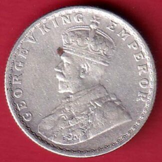 British India 1919 Bombay Mint George V King Emperor Half Rupee – F8082