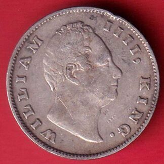 EAST INDIA COMPANY 1835 " WILLIAM IIII KING GEORGE " ONE RUPEE SILVER COIN  – F8150