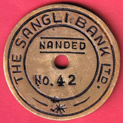 bank token : the sangli bank ltd Nanded no.42 -F8086