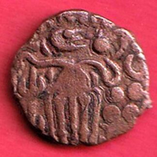 ANCIENT INDIA RAJA RAJ CHOLA CHOLA DYNASTY OCTOPUS MAN COIN – F7967