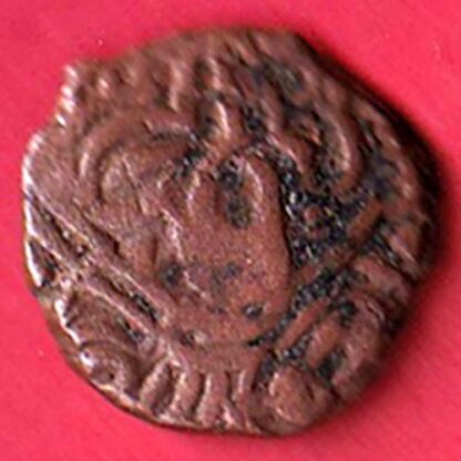 ANCIENT INDIA RAJA RAJ CHOLA CHOLA DYNASTY OCTOPUS MAN COIN – F7967 - Image 2