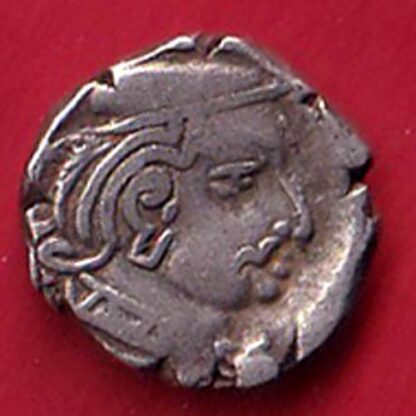 ANCIENT INDIA KSHATRAP DYNASTY KINGS PORTRAIT RARE SILVER Beautiful Coin – F7969