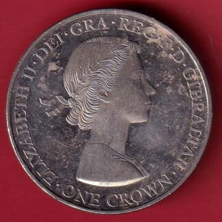 WORLD COIN ELIZABETH II DEI-GRA REGINA. GIBRALTAR ONE CROWN NOVEM – F7978