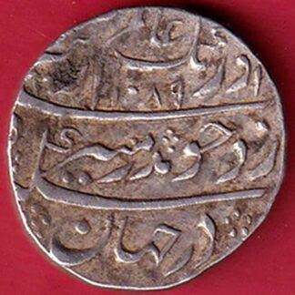 mughals aurangzeb surat mint one rupee silver coin – F8052