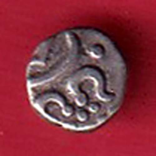 TRAVANCORE STATE RAJARAM VERMA IV SILVER CHUKRAM COIN – F7984 - Image 2