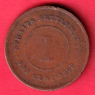 STRAITS SETTLEMENTS 1898 EDWARD VII ONE CENT  – F8000