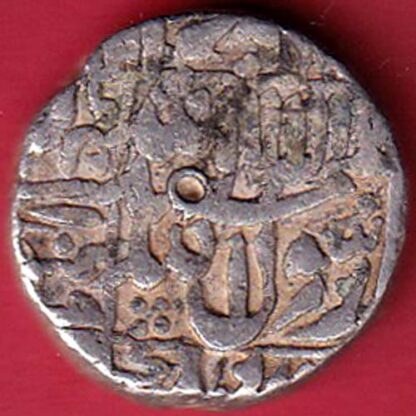 mughls shahjahan ah 1069 ry 32 one rupee silver coin – F8054 - Image 2