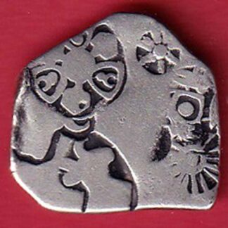 ANCIENT INDIA MAURYAN PERIOD ANIMAL STANDING MAGADH DYNASTY SILVER PUNCHMARK– F8059