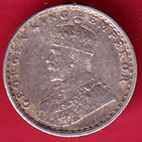 british india 1917 george v two annas silver coin - FC5968 - Image 2