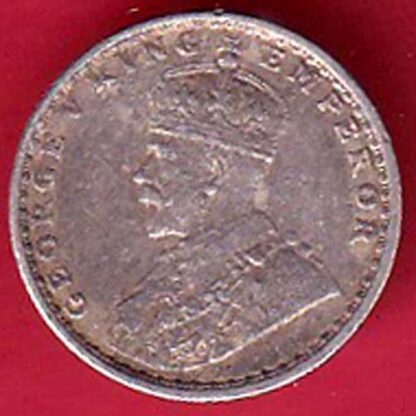 british india 1917 george v two annas silver coin - FC5968
