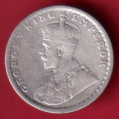 British India 1919  George v half Rupee Silver coin–Fc6096 - Image 2