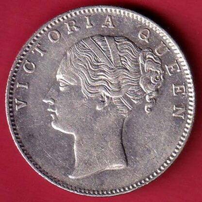 EAST INDIA COMPANY 1840 CONTINIOUS LEGEND VICTORIA QUEEN 1 RUPEE SILVER COIN- FC6188 - Image 2