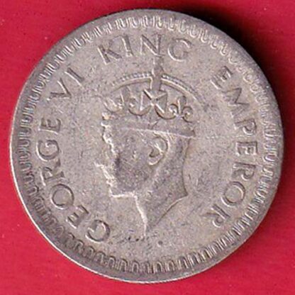 British india 1944 Lahore mint george vi" HALF rupee" silver :- F8232 - Image 2