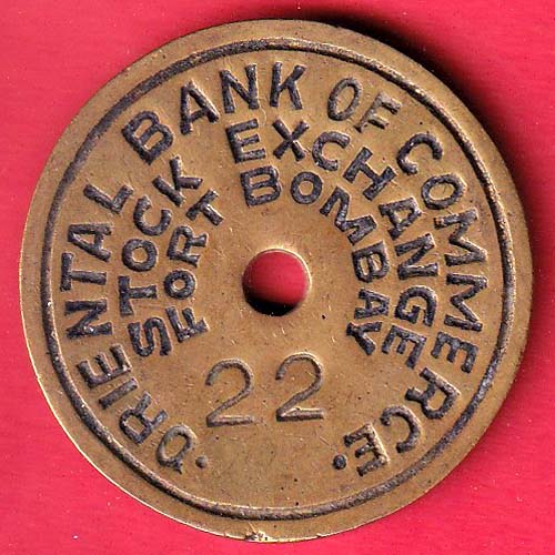 BANK TOKEN : ORIENTAL BANK OF COMMERCE STOCK EXCHANGE FORT BOMBAY– F8245