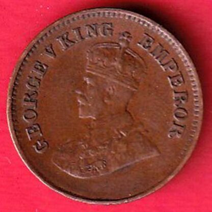 British India 1934 George V King Emperor Half Pice CoiN - F8207 - Image 2