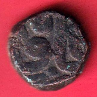mughals akbar half dam copepr coin :- F8183