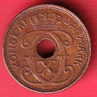 2 Øre – Christian X konge af danmark :- F8196