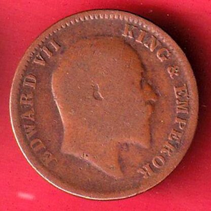 british india 1904 edward vii 1/4 anna copper coin:- F8168 - Image 2
